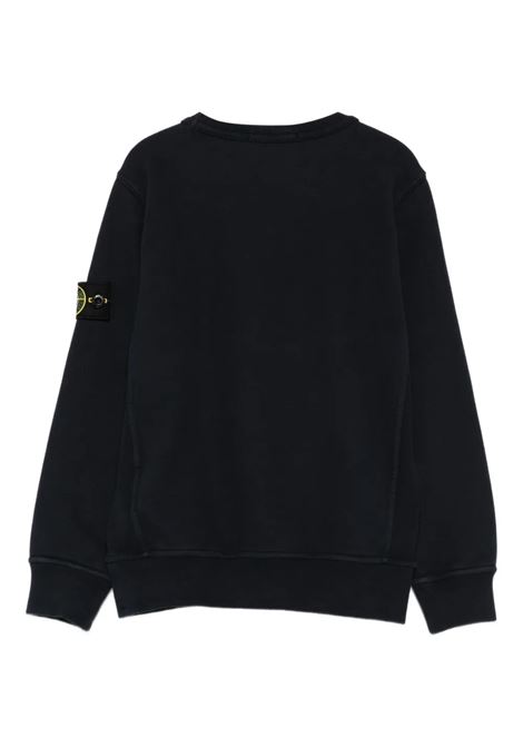 Felpa Girocollo In Pile di Cotone Malfile' Blu Navy STONE ISLAND JUNIOR | S16-6100001 S0A20V0020